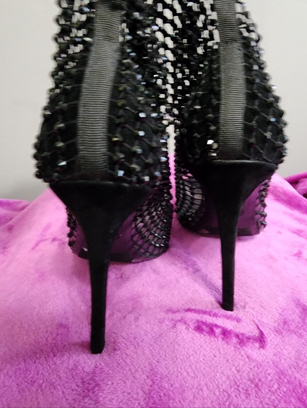 JLO revolve Rhinestone Sock Style Pumps. - Picture 7 of 7